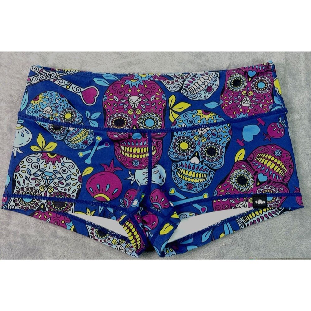 Wodbottom NWOT womens crossfit shorts 'day of the dead' Small athleisure